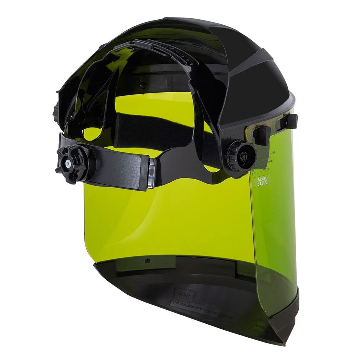 Sellstrom 312 Series ArcFlash Black Crown/Chin Guard and Polycarbonate 9.9 Cal Anti-Fog Window Protective Faceshield (Varios opciones de estilo)