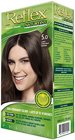 NATURTINTNon Permanent Reflex - 5.0 Light Chestnut Brown | 1 X 90ml