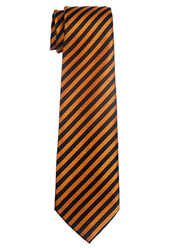 Retreez Striped Woven Microfiber Boy's Tie - 8-10 years