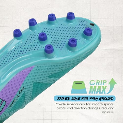 brooman Kids Firm Ground Soccer Cleats Boys Girls Football Shoes with Soccer Socks4