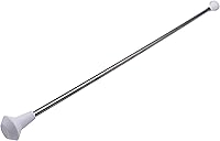 Vista 2 de Baton de Marcha Giratorio MVG de 28 pulg, de acero inoxidable con extremos de goma mini, eje de 3/8 con cinta para bailar. Baton para adultos.