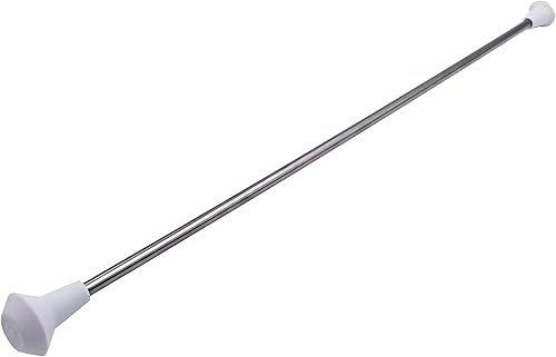 Miniatura 2 de MVG Bastón de marcha giratorio 28 en acero inoxidable extremos de goma mini eje 38 con cinta de baile. bastón adulto.