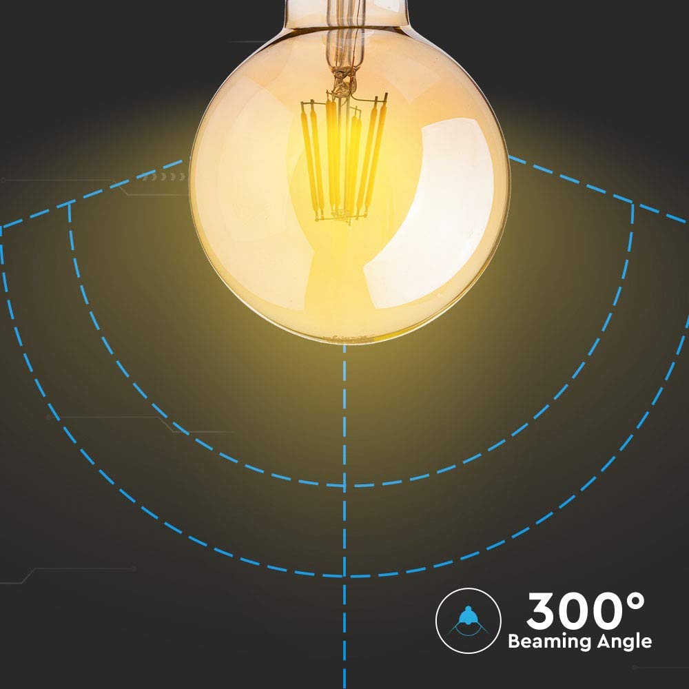 Calex Lampadina LED Dimmerabile E27 G125 Nero Oro 3,5W 80lm 1800K - Foto 7