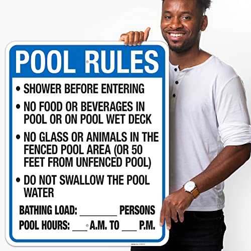 Cartel Reglas de Piscina Florida 24x30 Póster Poliestireno miniatura 2