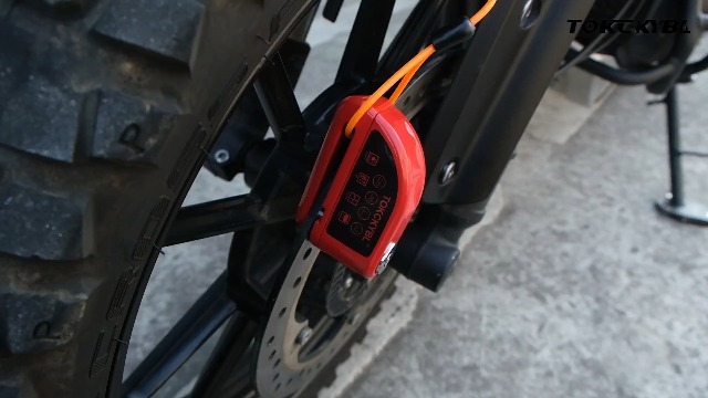 Candado de disco para motocicleta recargable con alarma de 120 dB miniatura 7