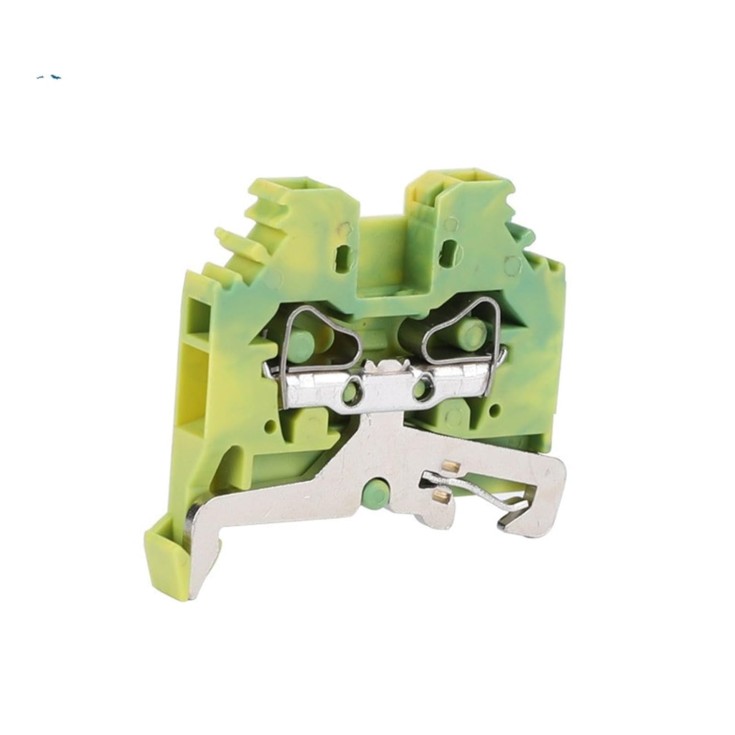 5Pcs 281-107 Spring Cage Mount Ground Earth Protect 2-Conductor DIN Rail Terminal Block