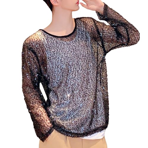 Camiseta de manga larga para hombre en actuaciones y eventos elegantes de noche
