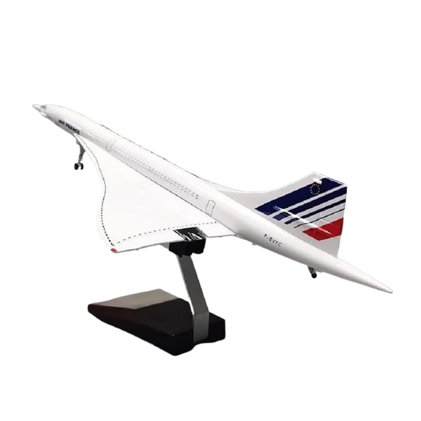 Modele samolotów w małej skali 50CM 1:125 dla Concorde Air Force One Model samolotu Żywiczny płatowiec Samolot ze stojakiem Zestaw do budowania modeli (niebieski bez świateł)