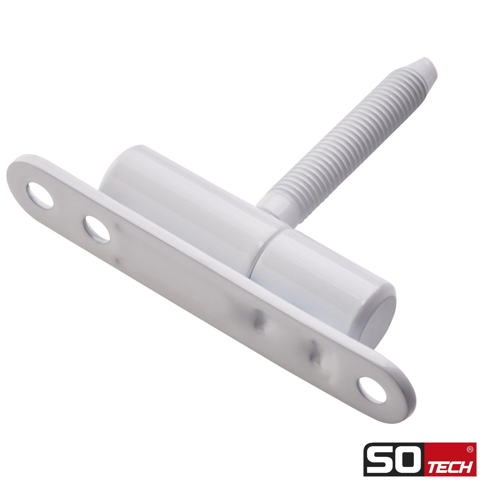 SOTECH 10 piezas Bisagras para puertas Bisagra para taladrar 15 x 83 mm con espiga M8 x 47 mm Bisagra para atornillar Bisagra para puertas interiores para atornillar/taladrar (acero blanco)