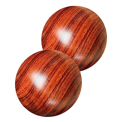 Ipetboom Bolas De Masaje De Madera Para Masajeador De Manos Bola De Masaje Manual Mejora Flexibilidad y Bienestar Textura De Madera Aleatoria