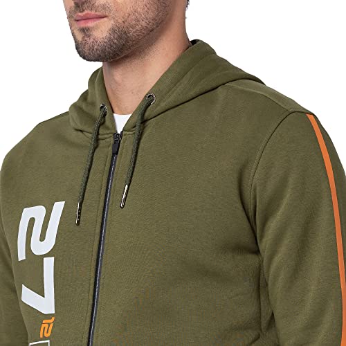 Image of Being Human Men's Solid Cotton Blend Soft Comfortable Long Sleeve Hoody