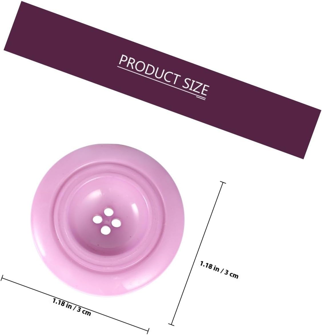 Purple Resin Round Sewing Buttons for DIY Craft Making Supplies image 2
