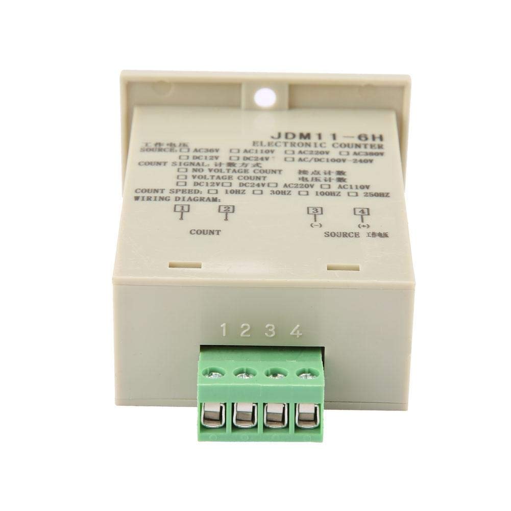 Semme Jdm11-6H Compteur électronique à 6 Chiffres AC220 V/Dc36 V/DC 24 V/DC 12 V DC 12 V (DC 12 V) (DC 12 V)
