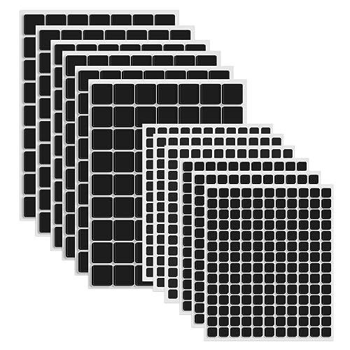 Briartw 12 Sheet/Pack,3D Double Sided Adhesive Foam Squares for Cards Making,Black Permanent Sticky Dimensional Adhesives to Create Depth,1mm and 2mm Thickness-Mini and Large Squares