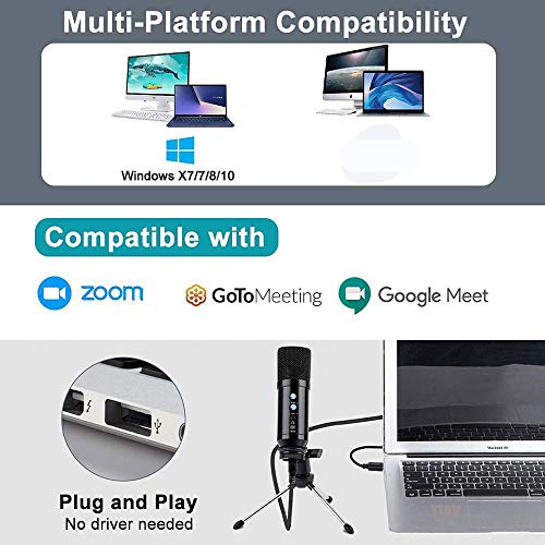 Microphone d'ordinateur pour le télétravail les réunions et le chat