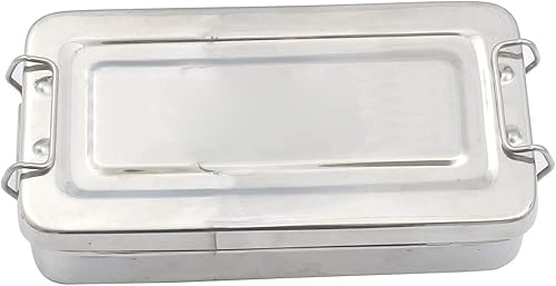 odontomed2011 8"x4"x2" Instrumento Bandeja con tapa con cerradura holloware holloware Dental instrumentos ODM