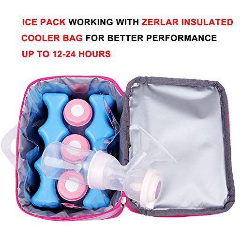 Bolsa térmica isolada, bolsa térmica bem feita para leite materno serve para 4 garrafas Medela com z