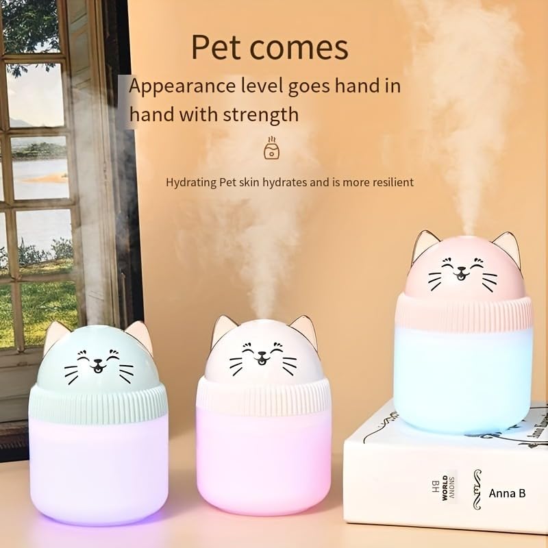 mobigon Wood Cool Mist Ultrasonic Humidifier for Room Moisture, Aroma Diffuser for Home, 220ml Essential Oil Diffuser with 7 Colorful Night Light, Auto Shut-Off, Home, Office, car (Turquize)