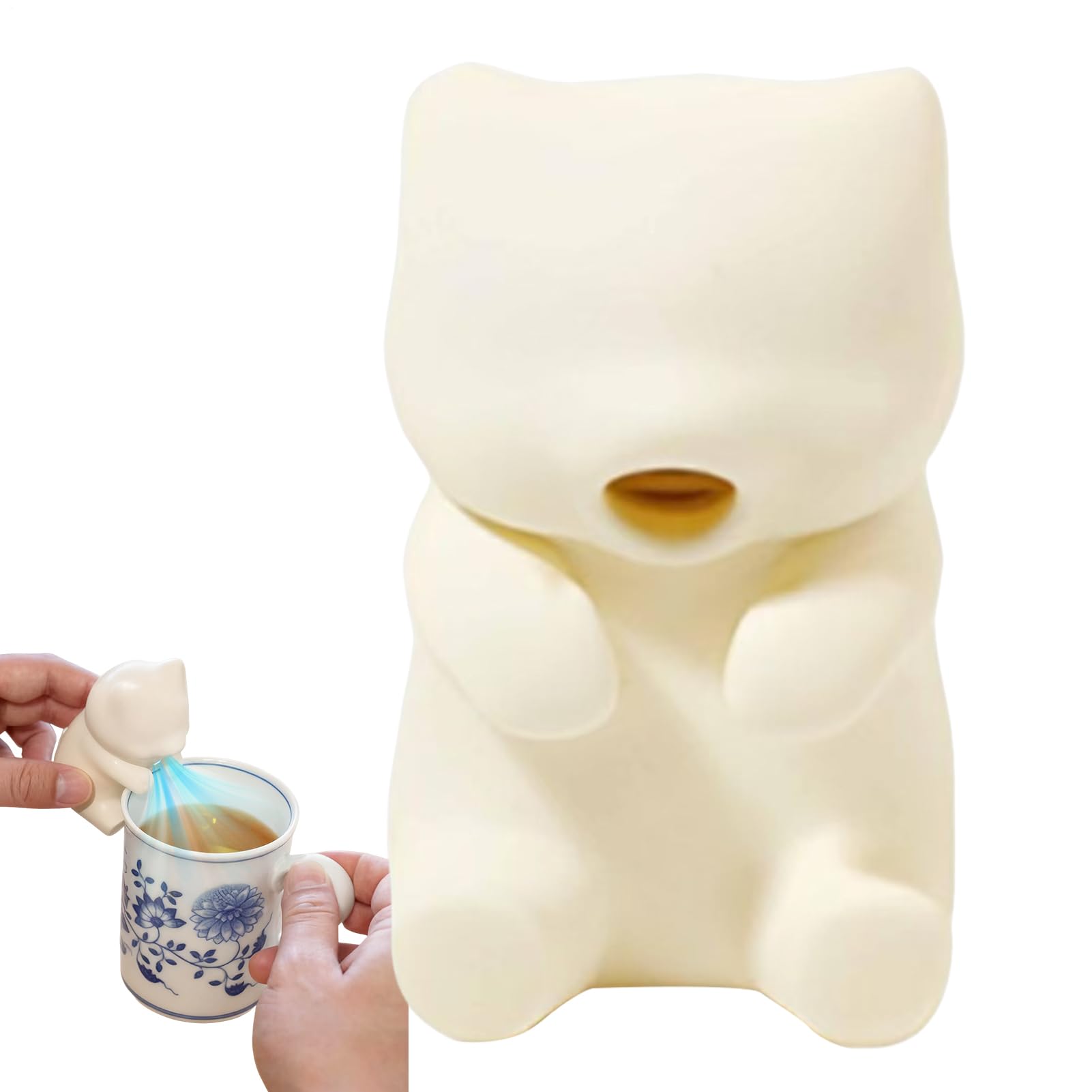 Mini Cooling Robot, Cat-Shaped USB Gadget—Portable Rechargeable Cartoon Fan for Office, Travel, Coffee, Tea, Soup, and Hot Drinks