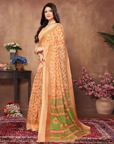 Image of Yashika Linen Blend Womens Saree