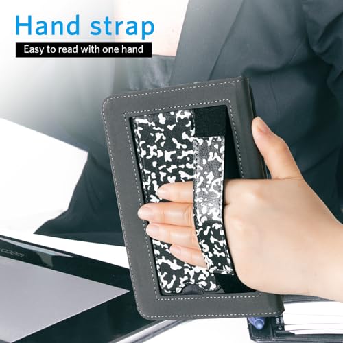 Image of CoBak Case for 6 inch E-Reader - PU Leather Smart Cover with Auto Sleep /Wake & Hand Strap, not Compatible with Kobo Clara,Blackfolio