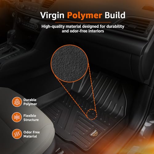 Image of Amazon Basics 5D Custom Fit Car Floor Mats for Swift Facelift | Odor Free Virgin Polymer | All Weather Waterproof Protection | Edge to Edge Coverage | 3 Piece Set