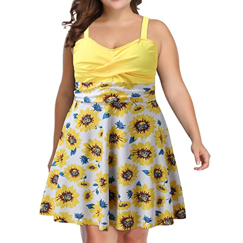 Maillot de bain tankini deux pièces taille haute avec short bikini XXL
