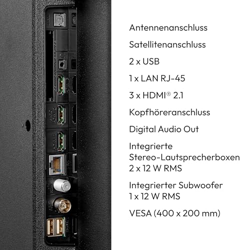 MEDION 163,9 cm (65 Zoll) QLED Fernseher (4K, Smart TV, Dolby Vision HDR, Netflix, Prime Video, Disney+, Dolby Atmos, DTS X, kompatibel mit Google TV, PVR, Bluetooth, MD 865700) – Bild 6