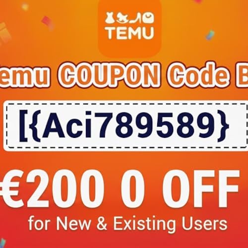 &euro; Temu COUPON Code Belgium [{Aci789589}] &euro;200 off for New & Existing Users cover art
