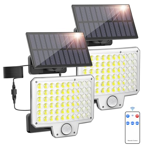 Onforu Solar Lights Outdoor, 240 LED 3000LM Motion Sensor Outdoor Lights with Remote, IP...