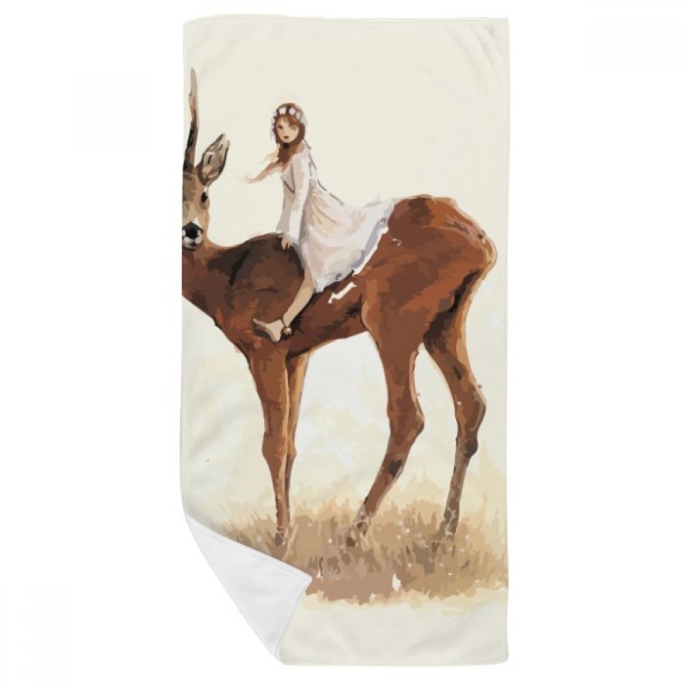 Serviette de bain douce multicolore motif animal 35x70cm pour visage