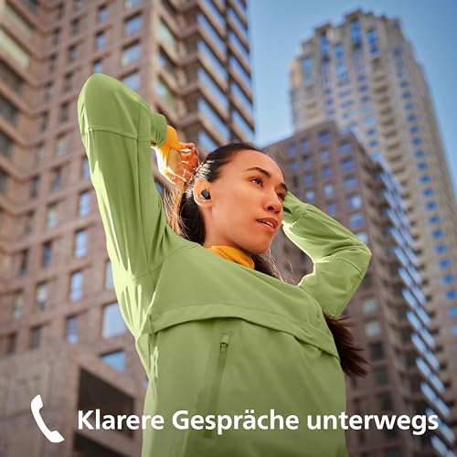 Philips TAA5508BK/00 Echte kabellose Kopfhörer mit Noise Cancelling
