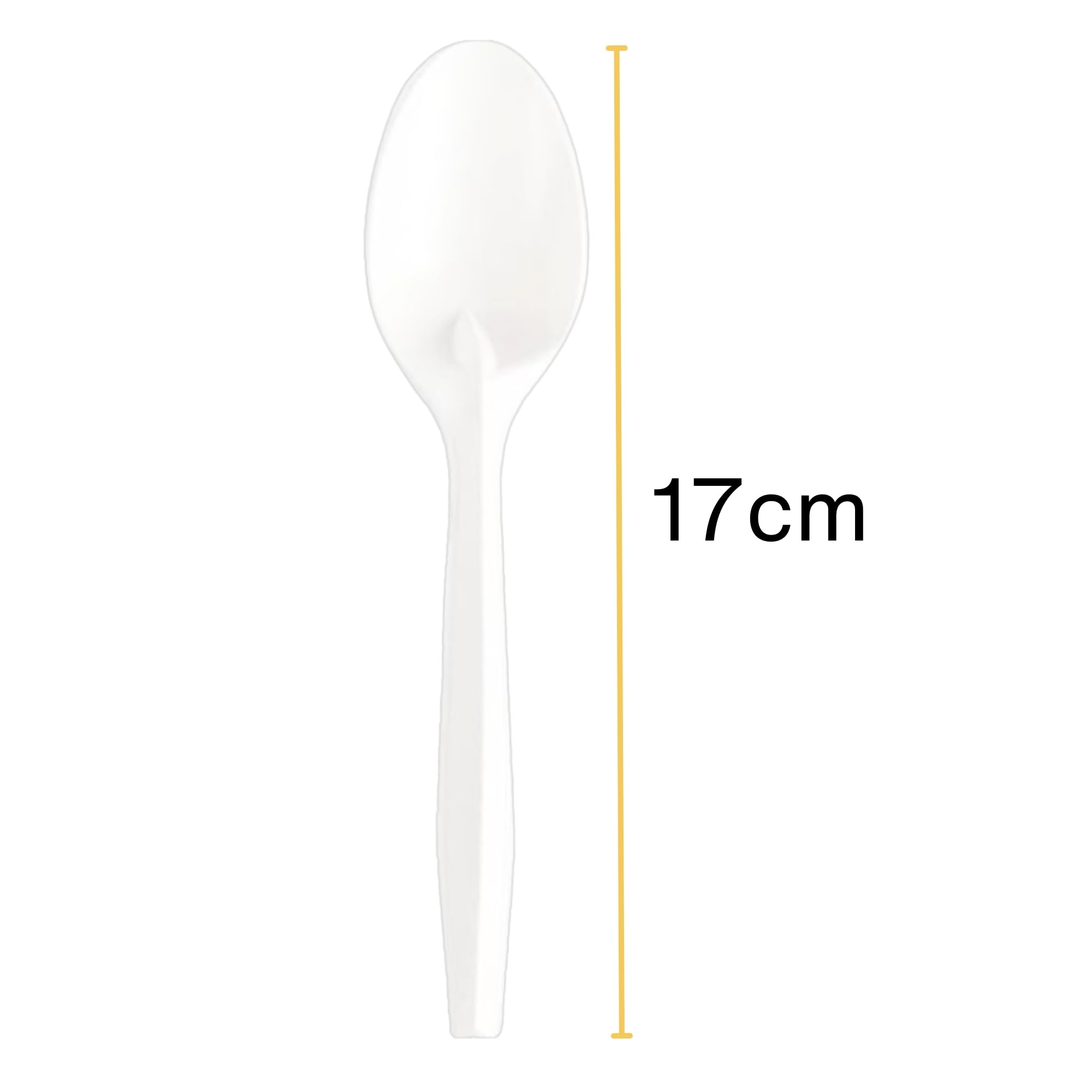 Mehrweglöffel aus Maisstärke - Nachhaltiges Besteck ohne Plastik - Stabiles hochwertiges Geschirr für Partys, Grill und Camping - 17cm (50)