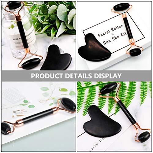 Rolo de Jade para Rosto, Massageador de Rosto, Rolo de Pedra de Jade Natural Original, Ferramenta Ma