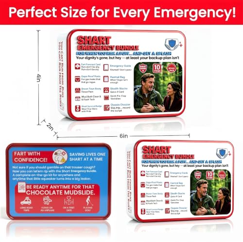 YWTOYS Funny Shart Survival Kit, Ultimate Poop Prank Gag Gift Set with Wet Wipes, Disposable Underwear, Tissues & Hilarious Badge, Novelty Fart Potty Pack for Friends and Family - image 5