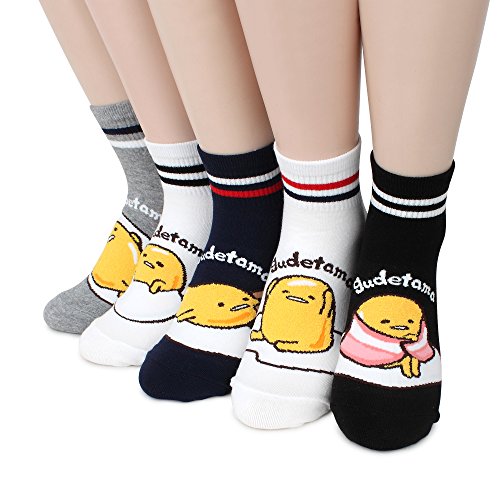 Gudetama Licensed Socks (Ankle 5pairs) WD