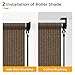 HOMEDEMO Outdoor Roller Shades for Patio, 8'W x 6' H(WxH) Mocha Roll up Shade for Outside，Sun Roller Shade Cloth Roll Blinds Cordless Waterproof for Porch Gazebo Pergola Balcony Backyard
