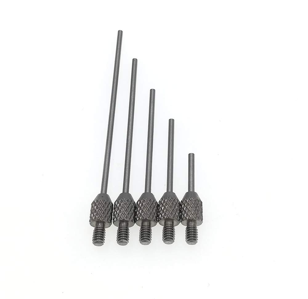 Needle Contact Point Sets for Dial Indicator Depth Gauge 4-48 UNF Thread Shank 1.5mm Diameter 10mm to 50mm Length