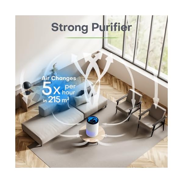 CONOPU Purificador de Aire de Hogar con Filtro Hepa H13 con 3-capa - Imagen 3