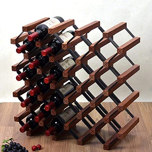 Soporte para 15 botellas de vino de madera para pared