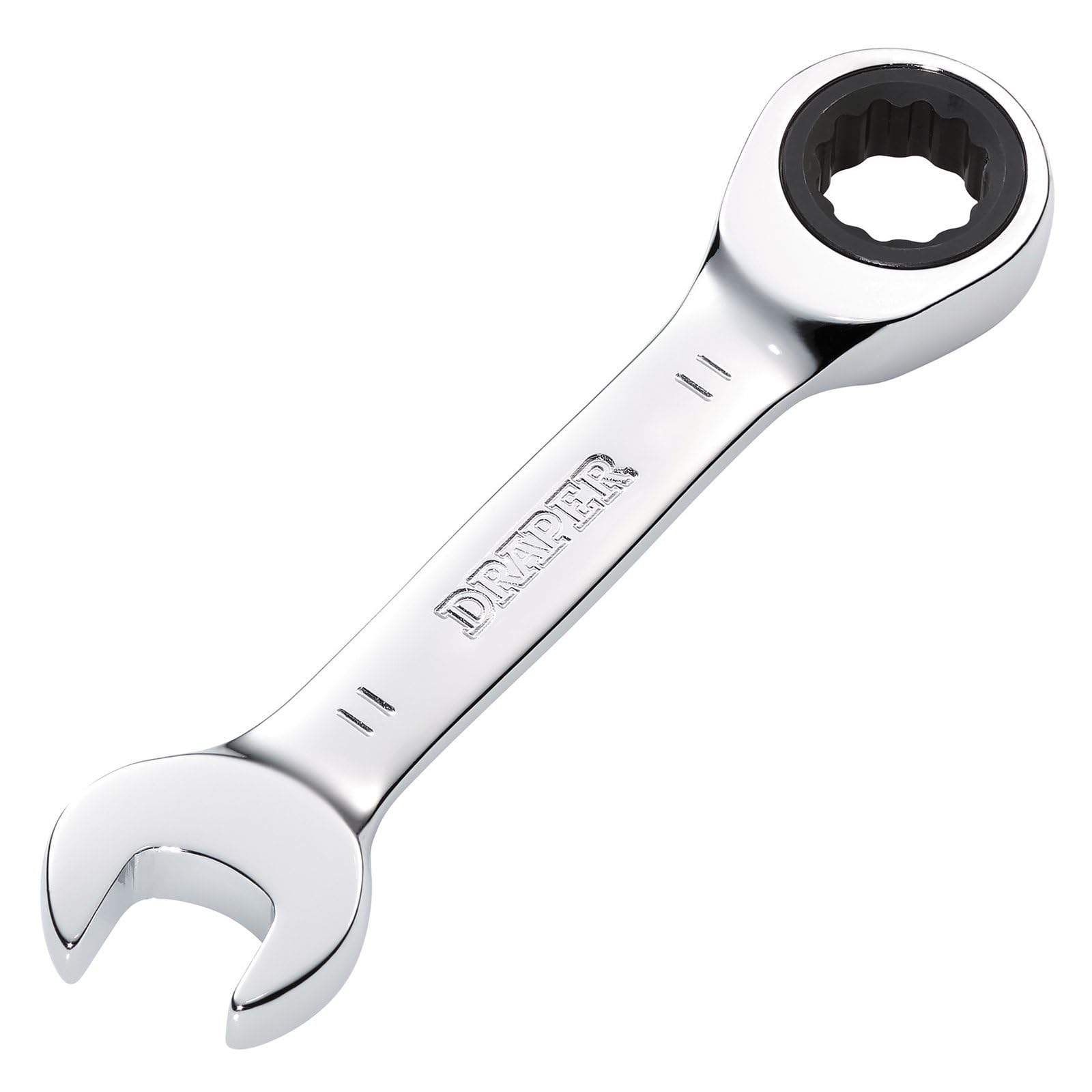 Draper Silver 27866 Hi-Torq Metric Stubby Ratchet Combination Spanner, 11Mm