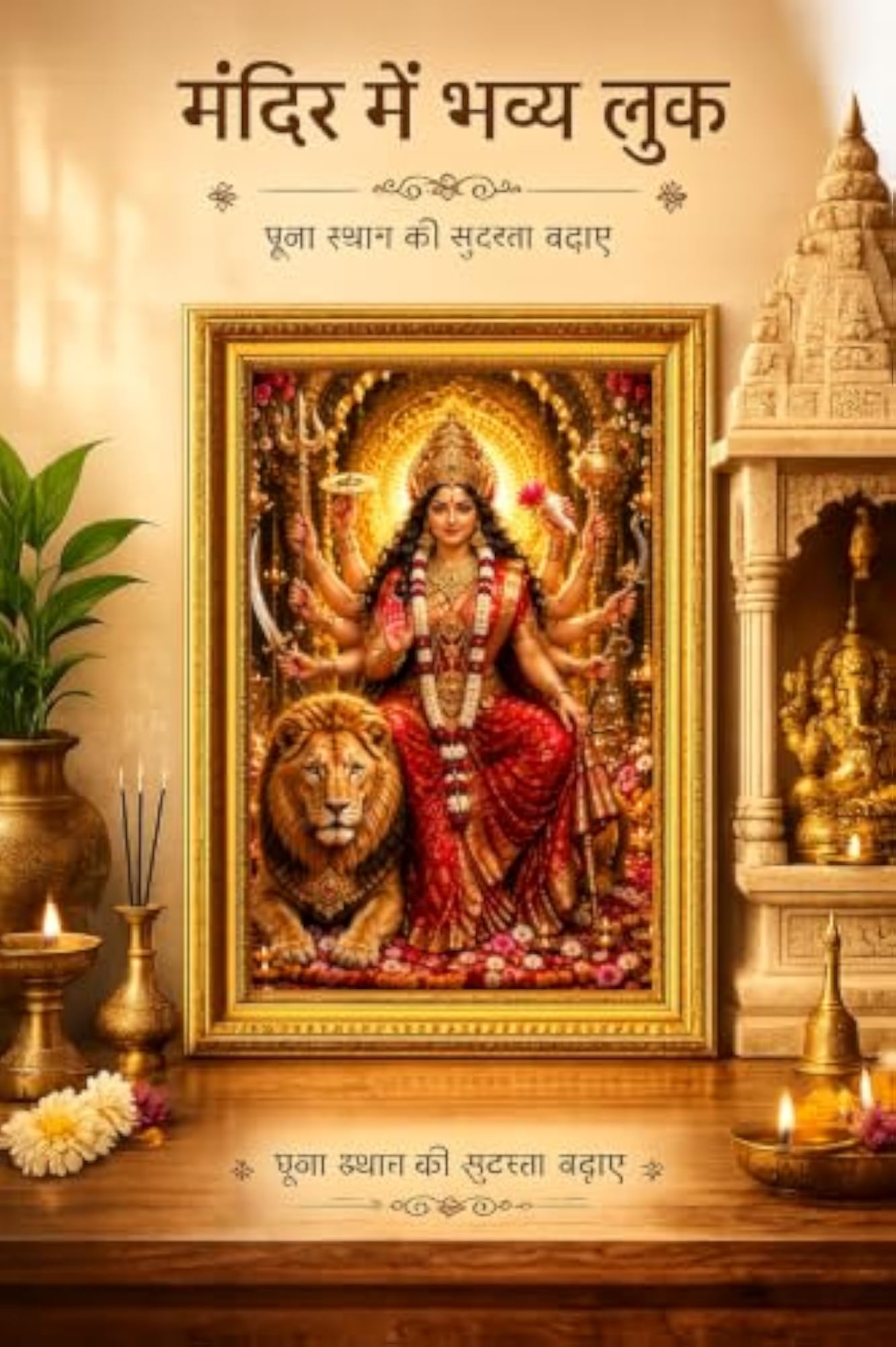 Maa Durga Photo Frame, Big Size