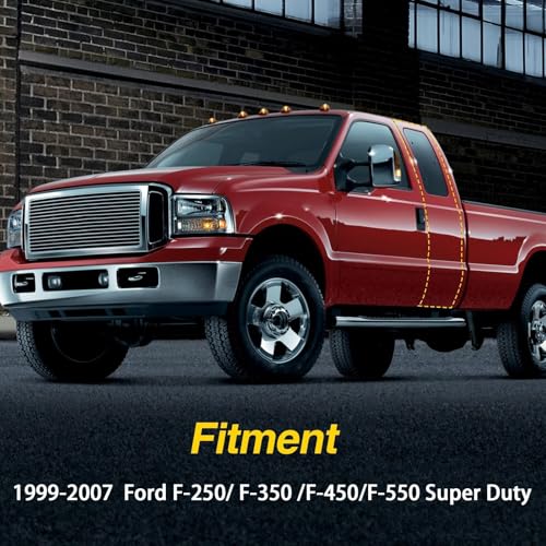 Image of Rear Left Driver Side Extended Cab Door Lock Latch with Cable Compatible with Ford F250 F350 F450 F550 Super Duty 1999-2007 Replace #: 6C3Z-28264A01-A