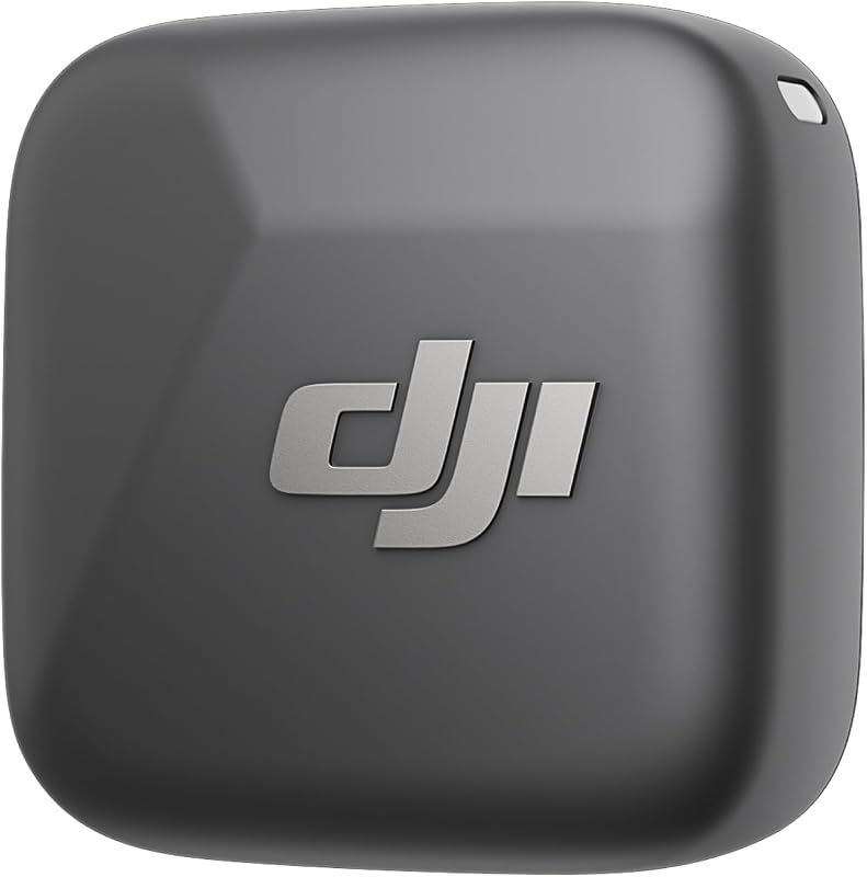 Mini transmisor DJI Mic (Infinity Black), audio ultraligero y rico en detalles | DJI OsmoAudio, Cancelación de Ruido, Micrófono Inalámbrico para Cámara/iPhone/Android, Vlog, Streaming
