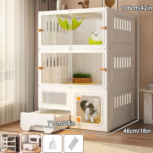 Cage pour chat transparente contre les dégâts enclos intérieur propre - 3