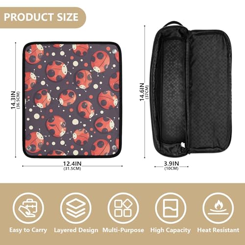 Bolsa de viaje para herramientas de cabello con tapete resistente al calor miniatura 4