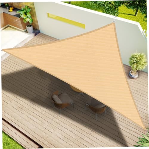 Toldo triangular impermeable que frena los rayos UV para una terraza fresca 3
