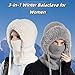 ROKOBN Choosemuc Women's Outdoors Windproof Scarf Hat, Choosemuc 3 in 1 Balaclava, 3-in-1 Winter Balaclava for Women (One Size,Black)