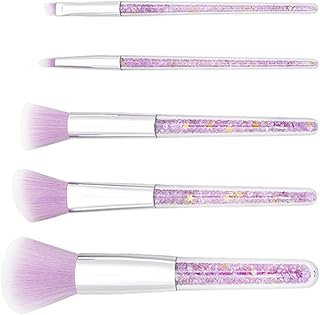 5pcs Handle Makeup Brush Set with Purple Bris...