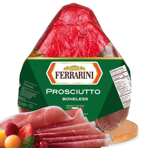 Ferrarini, Boneless Prosciutto, Pressed,14.5 Lbs +/-, Weight Can Vary Per Piece, Premium Italian, Product Of Parma, Italy. Imported Prosciutto.